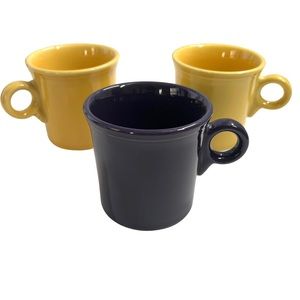 FIESTA Java Mugs Set Of 3 | Yellow| Purple